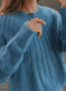 Pull en laine bleu pour femme