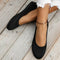 Black Fabric Flats for Women