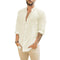 Chemise en lin blanc pour homme à manches longues