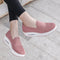 Chaussures de sport femme rose avec semelle compensée antidérapante