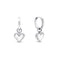 Boucles d'oreilles argent cœur pendentif femme