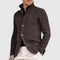 Veste en maille marron pour homme avec boutons