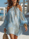Robe Mini Bohème à Épaules Dénudées