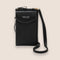 Sac à bandoulière en cuir noir avec fermeture éclair et rabat