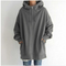 Sweat à Capuche Zippé Gris Unisexe Casual