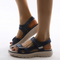Sandales Femme Bleu Marine à Scratch Confortables