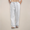 Pantalon en lin blanc pour homme avec cordon de serrage