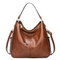 Sac à main en cuir marron avec bandoulière réglable