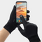 Sorte touchhandsker til smartphone