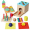 Jeu éducatif en bois pour enfants, formes et couleurs