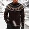 Pull en Laine à Motifs Nordiques pour Homme, Hiver
