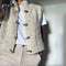 Gilet in lana lavorata a maglia con bottoni in legno da donna