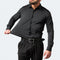 Chemise Homme Noire Manches Longues Ajustée