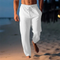 Pantaloni da spiaggia bianchi da uomo con coulisse