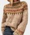 Pull en Laine Tricoté à Motifs pour Femme