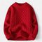 Pull en Laine Rouge à Col Rond pour Homme