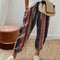 Pantalon décontracté à rayures multicolores pour femme