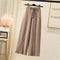 Pantalon en tricot beige avec cordon de serrage pour femme