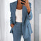Blazer til kvinder i blå med bukser, elegant kontortøj