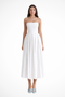 Robe Midi Bustier à Corset et Jupe Évasée pour Femme
