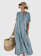 Long summer dress with belt