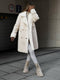 Cappotto bianco in lana da donna con collo in pelliccia