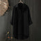 Chemise noire à manches longues pour femme