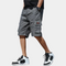 Short en Coton Gris pour Homme avec Poches Cargo