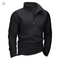 Pull-over en polaire noir à demi-zip pour homme