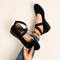 Chaussures plates orthopédiques à talons compensés