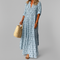 Robe Maxi Légère en Coton à Imprimé Vintage pour Femme