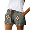 Short en tissu imprimé ethnique pour femme