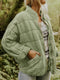 Veste matelassée verte pour femme, manches longues