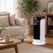 Energy-efficient portable air conditioner, compact, with evaporative cooling