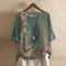Blouse à fleurs à col rond