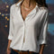 Chemise blanche femme à manches longues et col classique