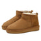 Bottes en daim marron avec doublure en fourrure pour femme