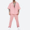 Chemise et Pantalon Homme Rose à Manches Courtes