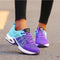 Chaussures de sport femme violet et bleu, semelle amortissante