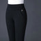 Pantalon Femme Noir Taille Haute avec Poches