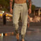 Pantalon de jogging homme beige, style décontracté, plage