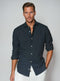 Chemise Homme Noire à Manches Longues Boutonnée