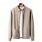 Cardigan en laine beige avec poches pour homme