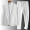 Costume Homme Blanc Veste et Pantalon Ensemble Élégant