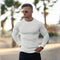 Pull blanc à manches longues pour homme