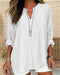 Blouse Femme Manches Longues Blanche Casual