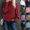 Pull à col roulé torsadé pour femme, manches longues, multicolore