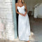 Robe longue d'été sans manches avec bustier froncé