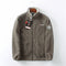 Veste polaire zippée marron pour homme avec logo brodé