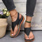 Sandales Femme Noires à Talon Plat avec Bride Cheville